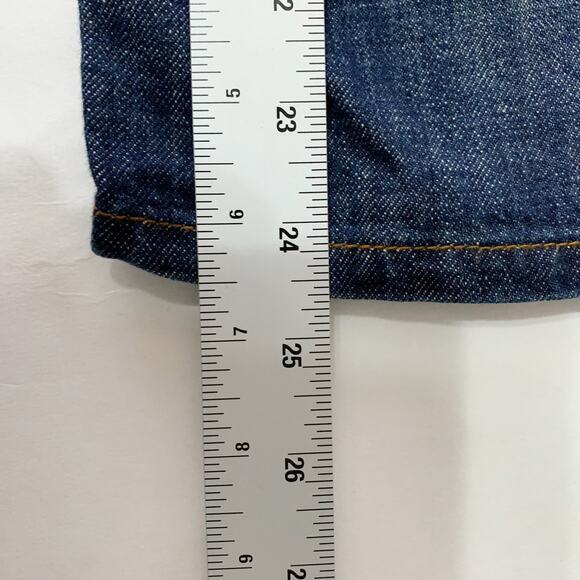 Zara 8 TRF Womens Denim Knee Length Skirt 90s Retro Pencil - Picture 7 of 9